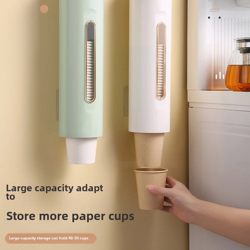 Automatic Wall-mounted Disposable Paper Cup Holder | Home & Kitchen Storage