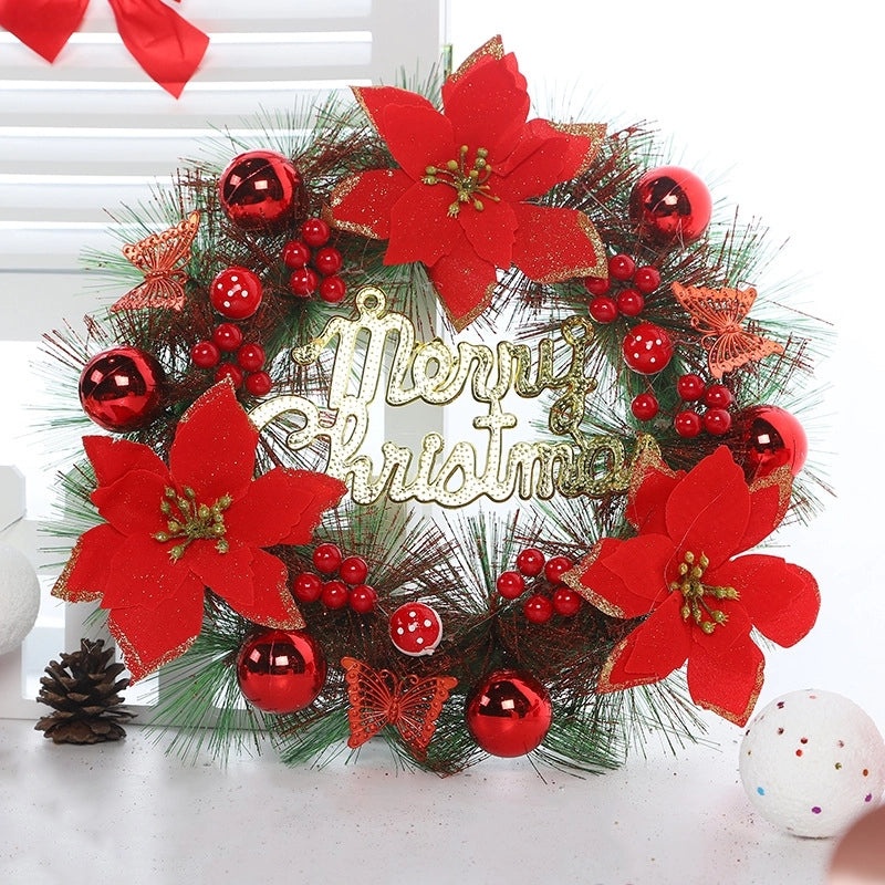 Festive Holiday Christmas Wreath Decoration | Home Decor & Holiday Accessories