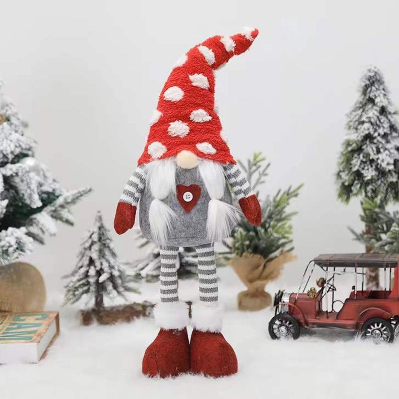 Nordic Style Faceless Couple Dolls Christmas Decorations Forest Scene Dress Up|Holiday Home Decor