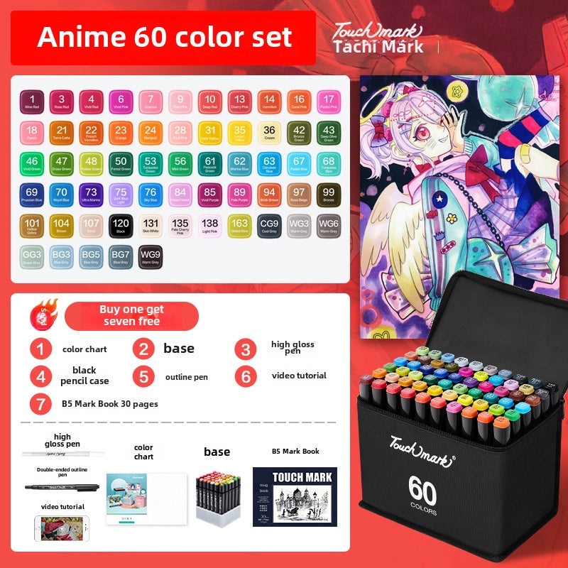 48 Colors Double Tip Alcohol Markers Set for Art Students | Art Supplies