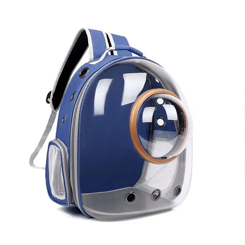Minimalist Solid Color Pet Backpack Made of Durable PVC Oxford Cloth|Pet Carriers & Travel Bags