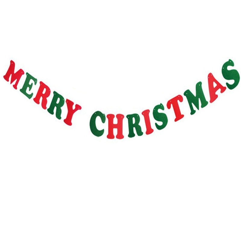 Christmas Party Banner Colorful Letter Flags Home Decoration Pendant | Party Supplies & Decorations