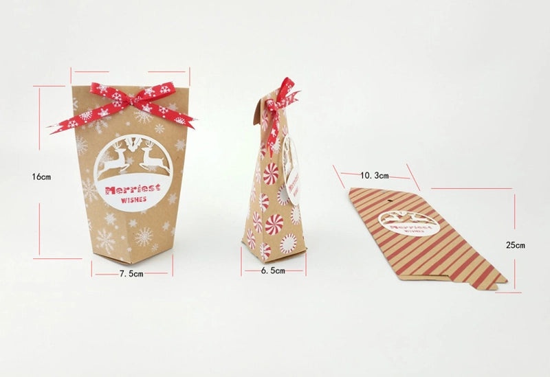 Christmas Holiday Elk Snowflake Kraft Paper Gift Wrap for Party | Gift Wrapping Supplies