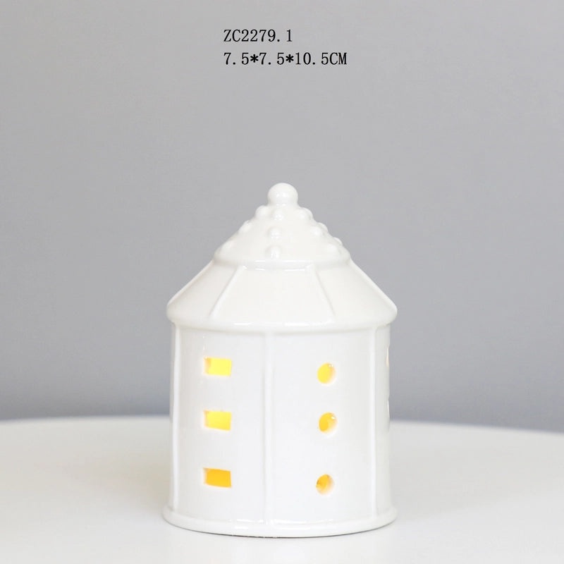 Creative Ceramic LED Night Light Small House Ambient Lamp Decorative Ornament|Home Decor Lighting