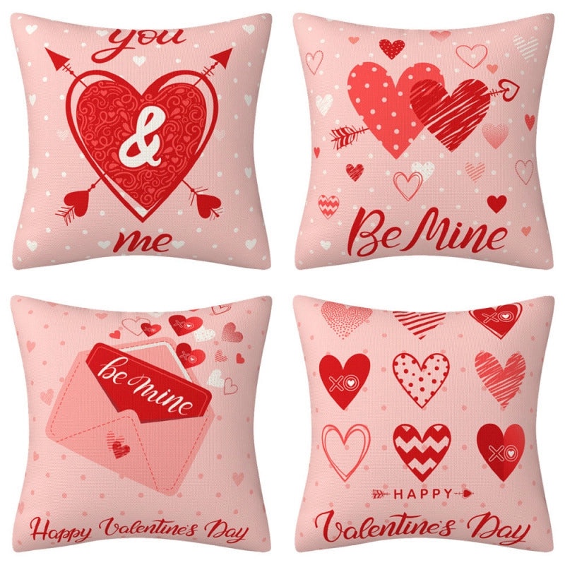 Heart Shaped Linen Pillow Covers Romantic Envelope Letter Design|Home Decor Pillows