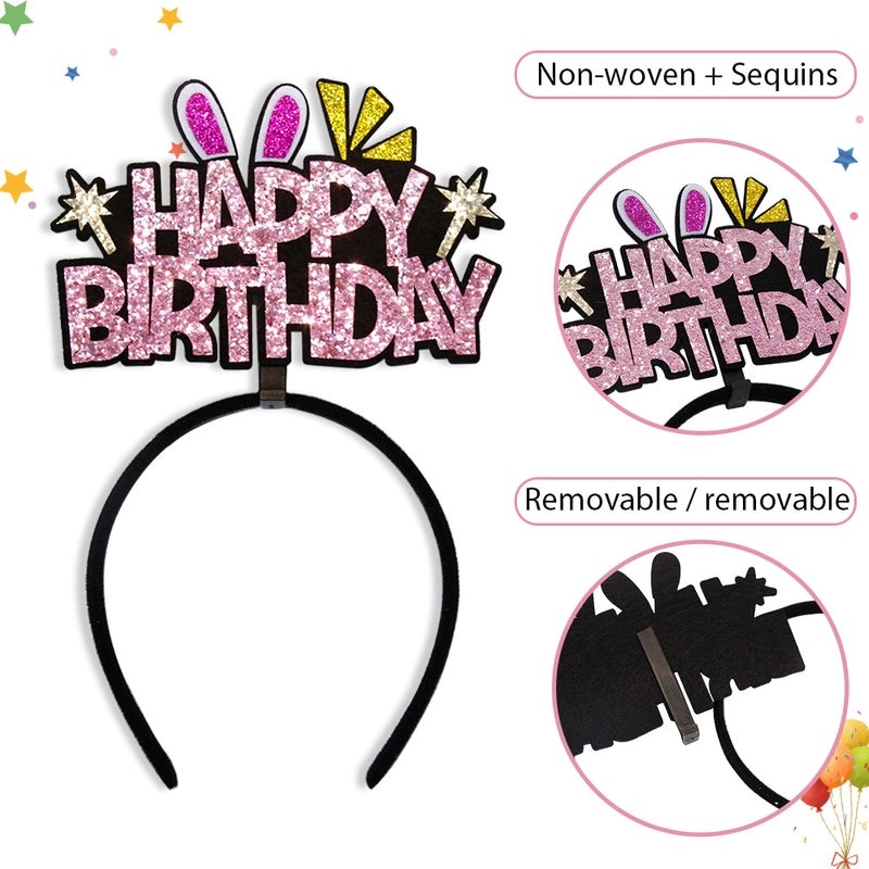 Birthday Party Hairband with Cute Classic Letter Design | Party Accessories