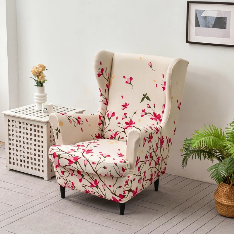 Elastic Four Seasons Tiger Print Wingback Chair and Sofa Cover All-Inclusive American Style|Home Decor & Furniture