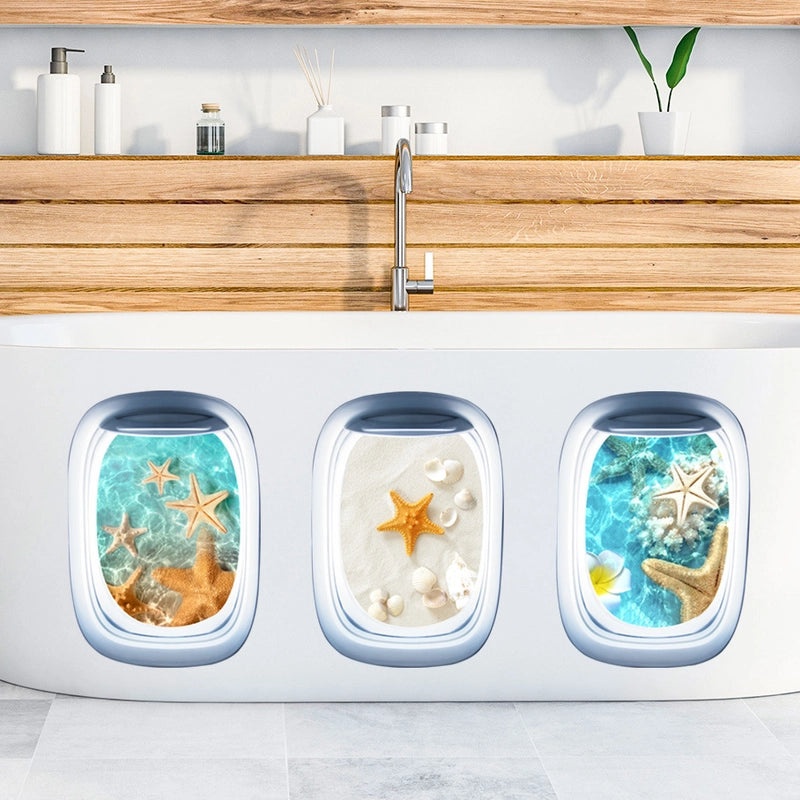 Elegant Landscape PVC Wall Sticker for Bathroom Decor|Home Decor & Wall Art