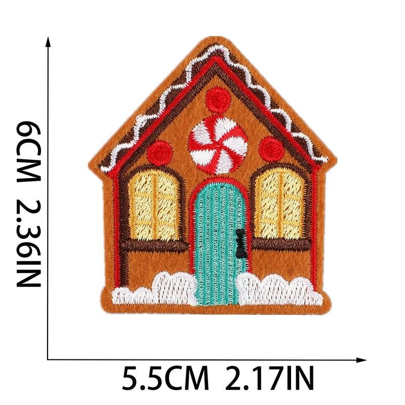 Christmas Cartoon Santa Claus Snowflake Embroidered Patch for Clothing Accessories|Clothing Accessories