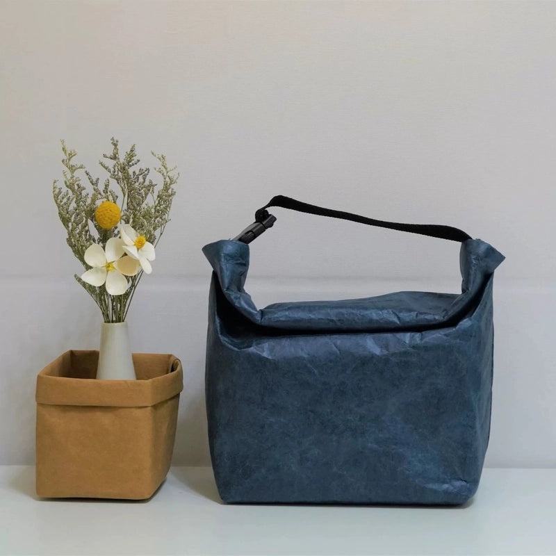 Creative Foldable DuPont Paper Lunch Bag with Thick Aluminum Foil Insulation | Insulated Lunch Bags & Cooler Bags