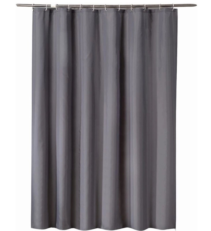 Solid Color Waterproof Shower Curtain Durable Bathroom Fabric Curtain Direct Sale|Bathroom Accessories