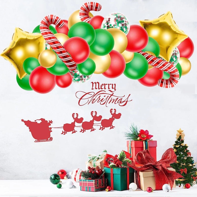 Minimalist Christmas Color Block Festival Balloons Aluminum Film Classic Style|Party Decorations Balloons