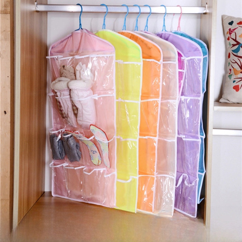 16-Grid Multi-Compartment Hanging Storage Bag for Underwear Socks Organizer|Home Storage & Organization