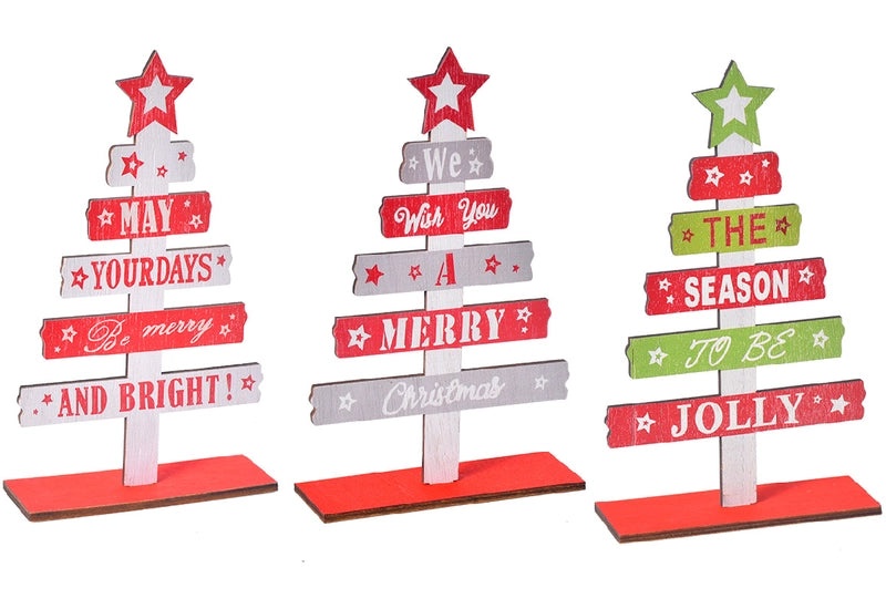 Christmas Cute IG Style Christmas Tree Letter Star Wood Party Festival Ornaments|Home Decor & Seasonal Ornaments
