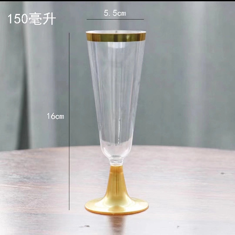 Phnom Penh Clear Plastic Goblet Dessert Cups Disposable Mousse Jelly Pudding Wedding Party Tableware|Disposable Dessert Cups