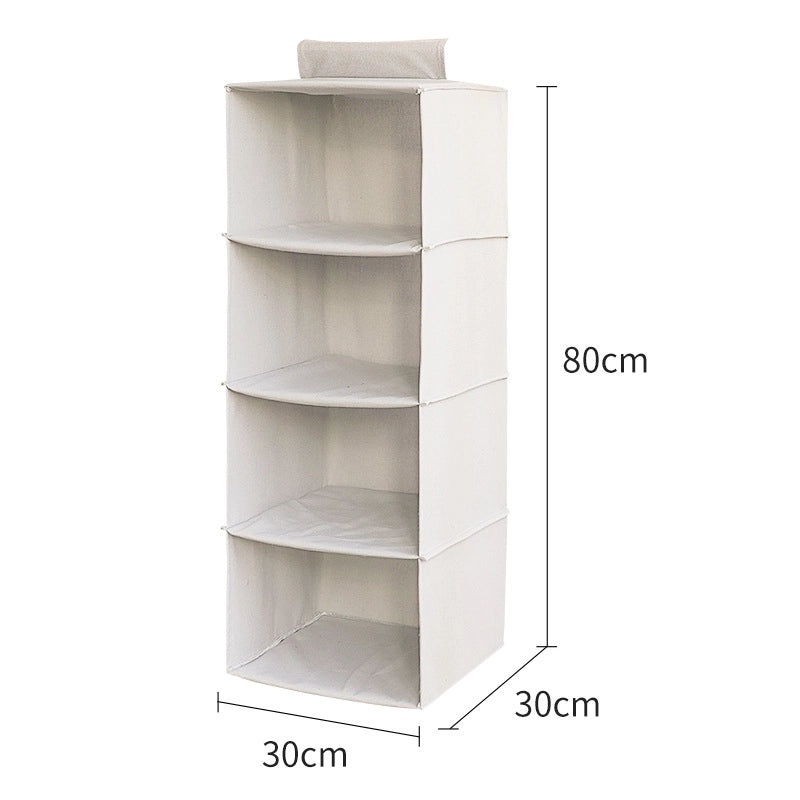 Cotton Linen Multi-Layer Hanging Storage Bag for Wardrobe Drawers Underwear Organizer | Home Storage & Organization