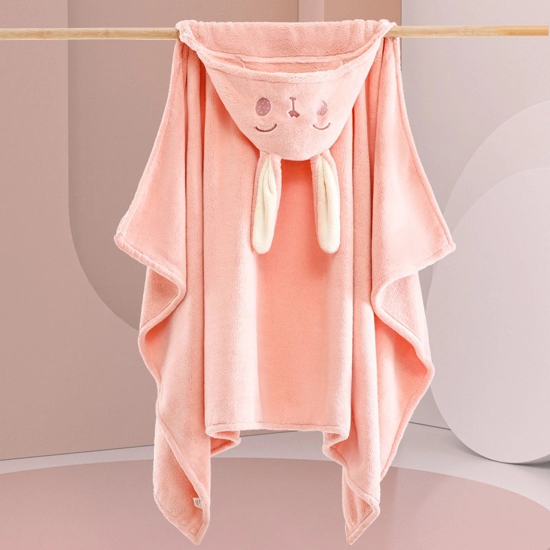 Kids Hooded Bath Towel Cartoon Quick-Dry Baby Bathrobe Soft Hooded Cloak for Children|Baby Bath Towels & Robes