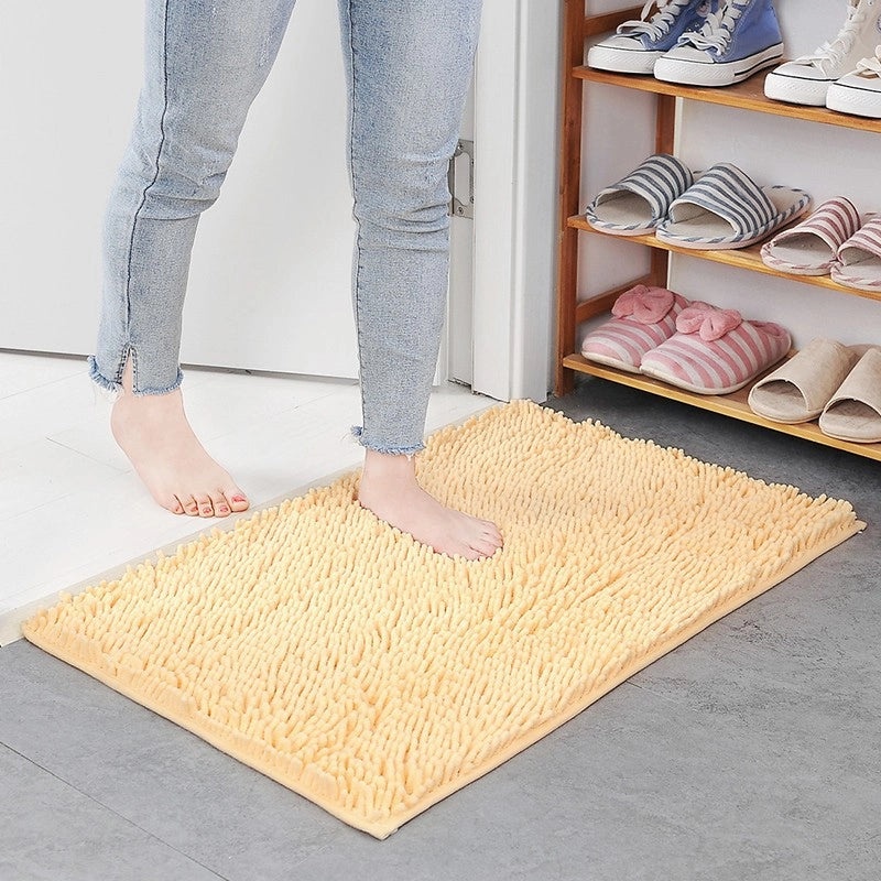 Chenille Floor Mats for Bedroom Kitchen Living Room Bathroom Non-Slip Absorbent Door Carpet|Home Decor & Floor Mats