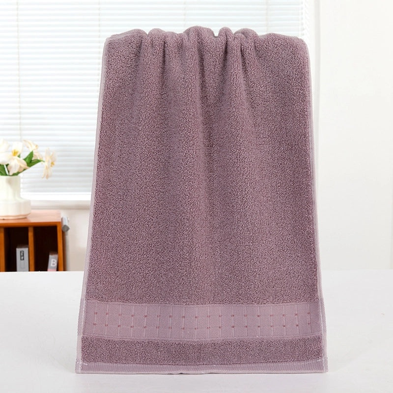 Pure Cotton Thickened Adult Face Towel with Watergrain Texture and Embroidered Logo|Home & Living Towels