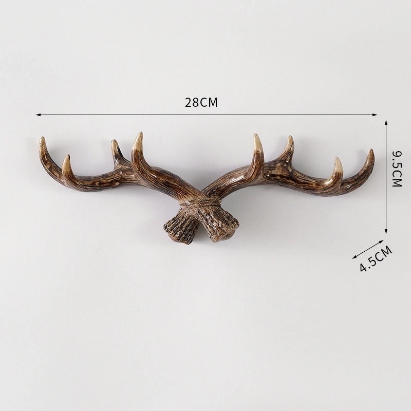 Vintage-Inspired Resin Antler Hooks for Wall | Home Decor & Organization
