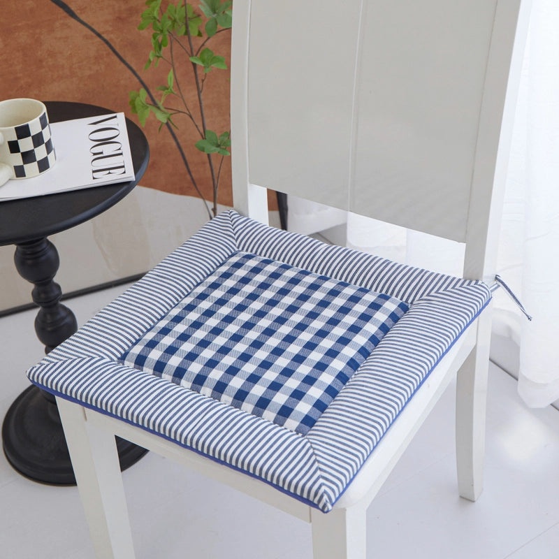 Plaid Polyester Seat Cushion for Chairs|Home Decor & Furniture Accessories