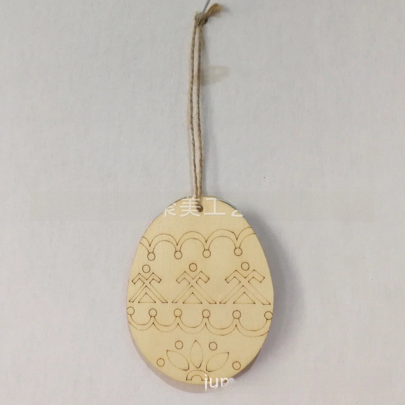 Colorful Wooden Easter Egg Pendant DIY Crafts Decorations for Office and Home | Home Decor & Craft Supplies