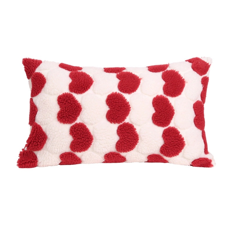 Heart-Shaped Solid Color Polyester Pillow Covers for Couch and Sofa | Home Decor Pillows