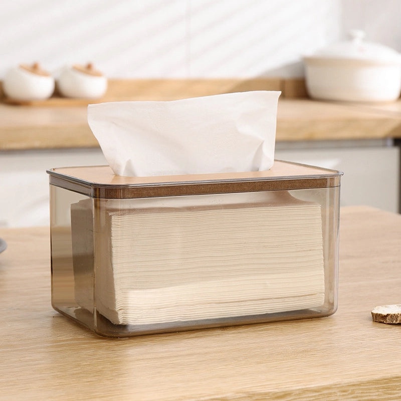 Nordic Style Transparent Composite Tissue Box Cover for Living Room and Dining Table | Home & Living Accessories