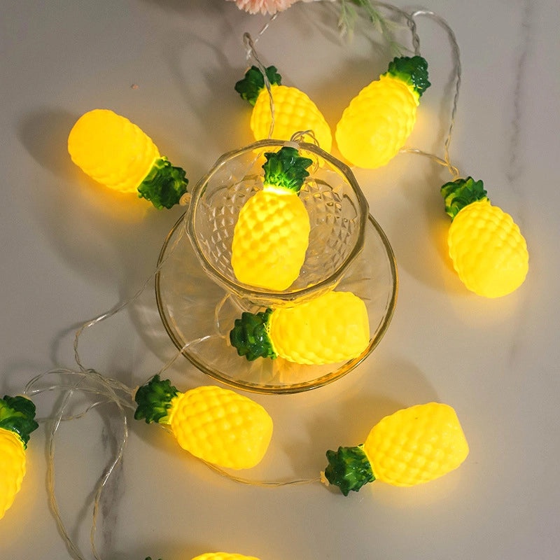 Strawberry and Pineapple LED Indoor Decorative String Lights | Home Decor Lighting