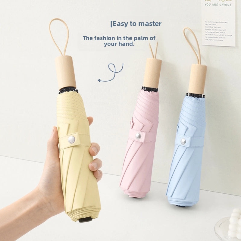 Large Folding Sun Umbrella for Women UV Protection Dual-purpose Sunscreen and Rain Umbrella Custom Logo Print|Outdoor Accessories