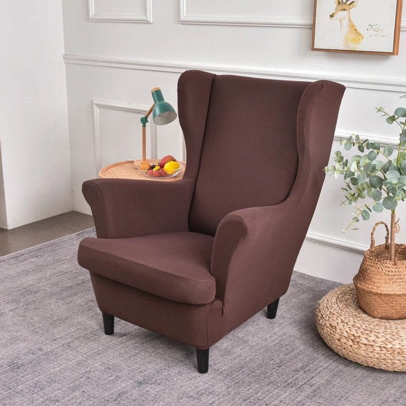 Elastic Four Seasons Tiger Print Wingback Chair and Sofa Cover All-Inclusive American Style|Home Decor & Furniture