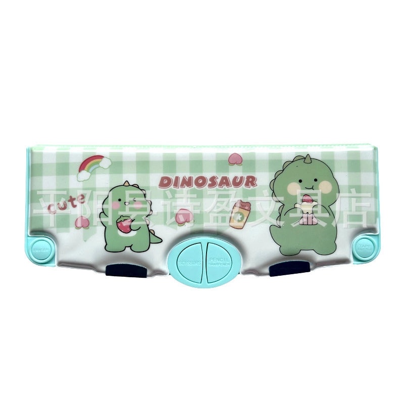 Large Capacity Double Layer Kids Pencil Box Cute Plastic Stationery Organizer for Boys Girls School Office|School Supplies