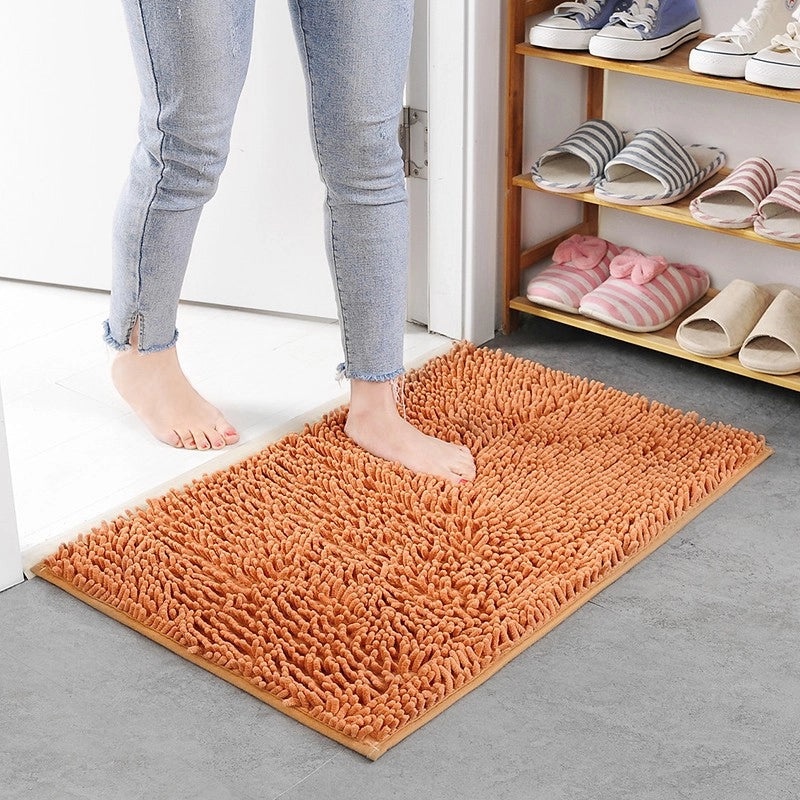 Chenille Floor Mats for Bedroom Kitchen Living Room Bathroom Non-Slip Absorbent Door Carpet|Home Decor & Floor Mats