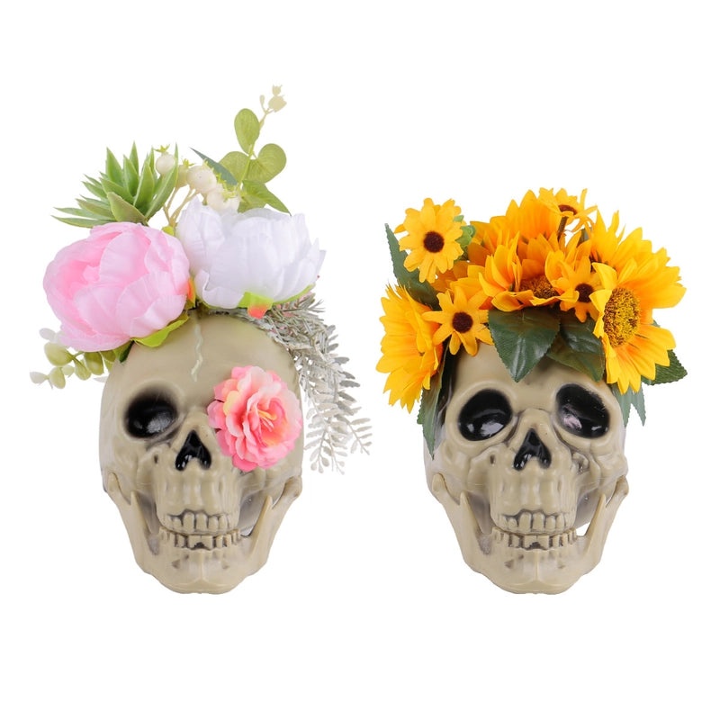 Gothic Halloween Skull Ornaments Minimalist Plastic Polyester Decorations for Party Festival | Halloween Decorations