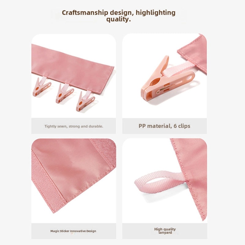 Multi-functional Portable Folding Fabric Clothes Hanger with Clips for Socks and Innerwear | Home & Garden Storage Accessories