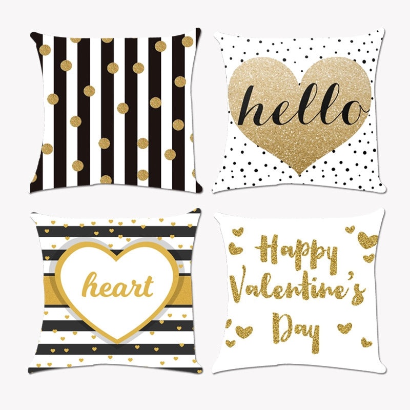 Valentine's Day Minimalist Letter Pillowcases for Couch and Sofa Super Soft Decorative Covers|Home Decor Cushions