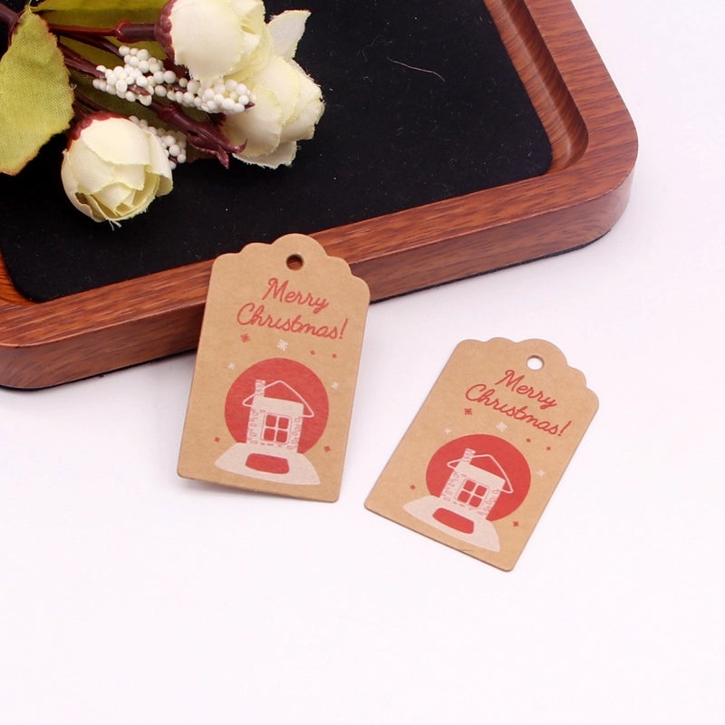 100 PCS Christmas Jewelry Packaging Cards Minimalist Letter Design|Jewelry Packaging Supplies