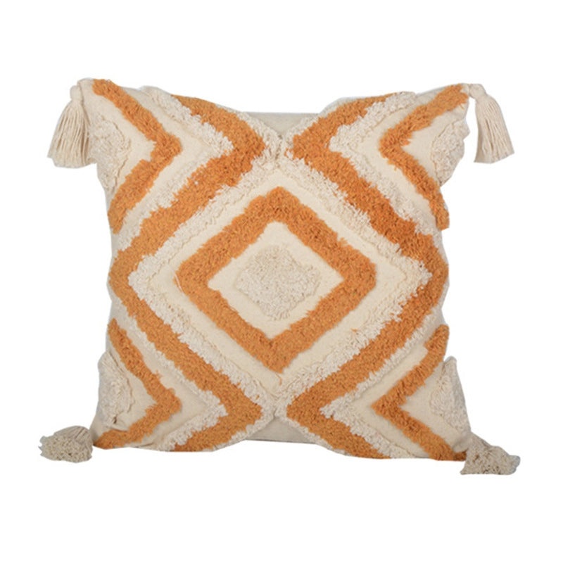 Bohemian Indian Tufted Cushion Cover Simple Nordic Style Throw Pillow for Bay Window Room Decor|Home Decor Pillows