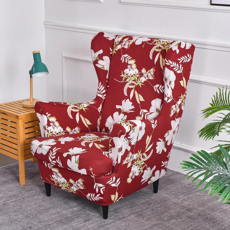 Elastic Four Seasons Tiger Print Wingback Chair and Sofa Cover All-Inclusive American Style|Home Decor & Furniture