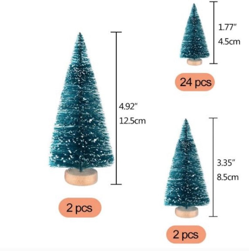 Christmas Decorations Gift Bag with Mini DIY Tree Accessories and Snow Pine Tower|Holiday Décor