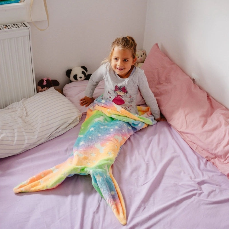 Cozy Fish Tail Flannel Blanket for Bedding | Home & Living Bedding
