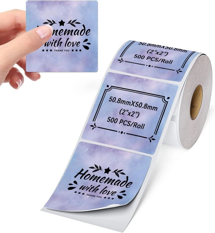 Phomemo Round Waterproof Thermal Label Paper Self-Adhesive Electronic Logistics Shipping Labels|打印耗材