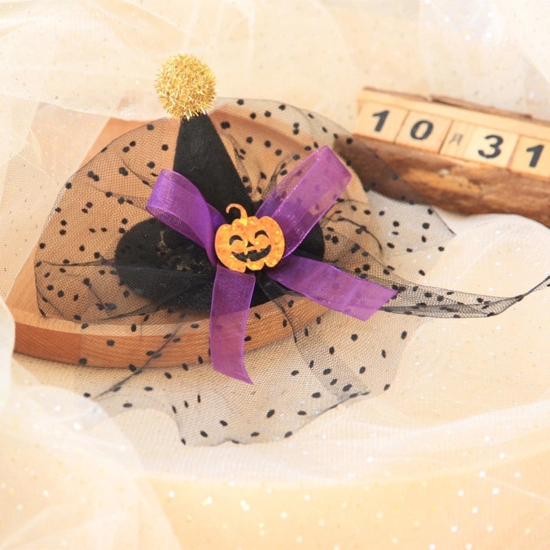 Vintage Halloween Witch Hat Hairpin for Party Accessories|Halloween Hair Accessories