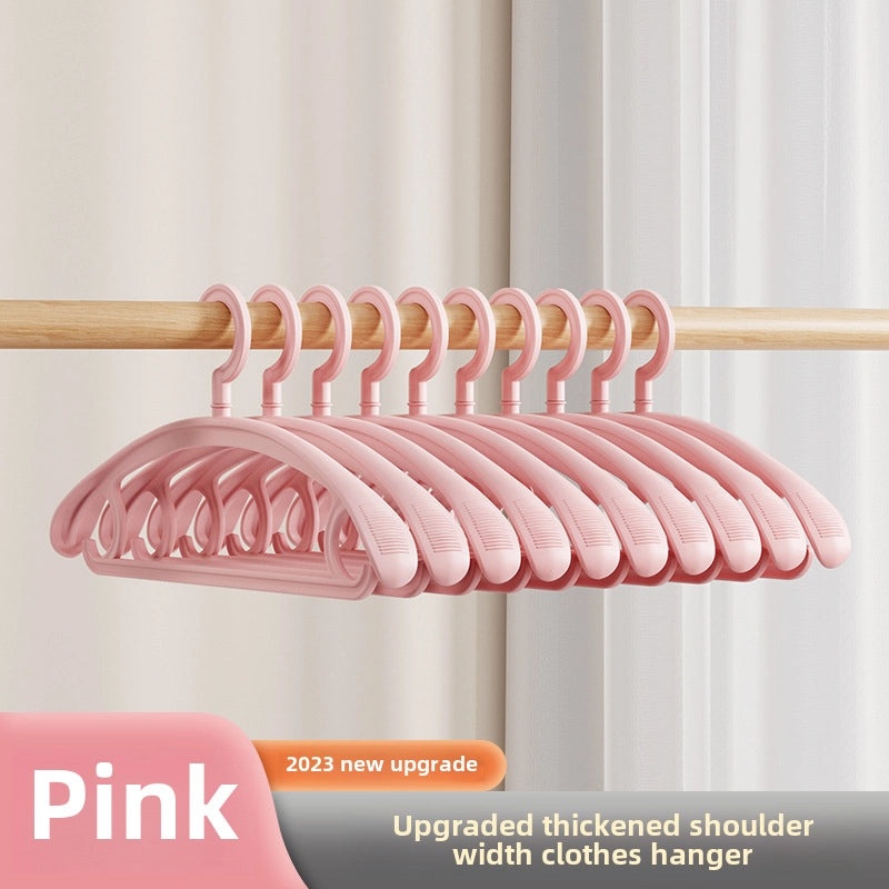 Seamless Wide Shoulder Non-slip Plastic Clothes Hanger for Adults | Home & Living Storage Solutions