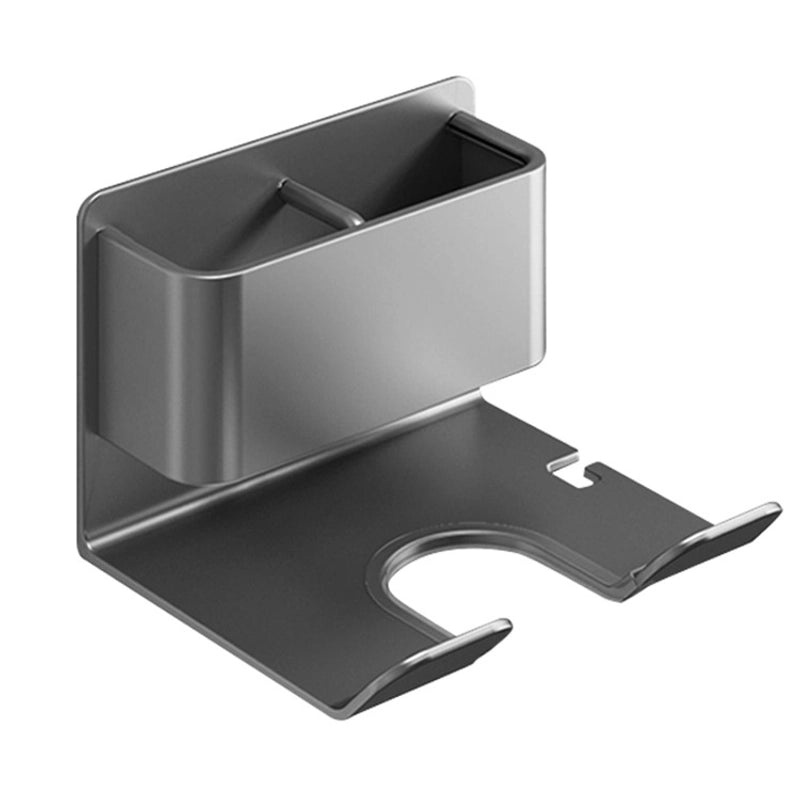Punch-free Gun Gray Hair Dryer Holder for Bathroom & Salon | Hair Dryer Accessories