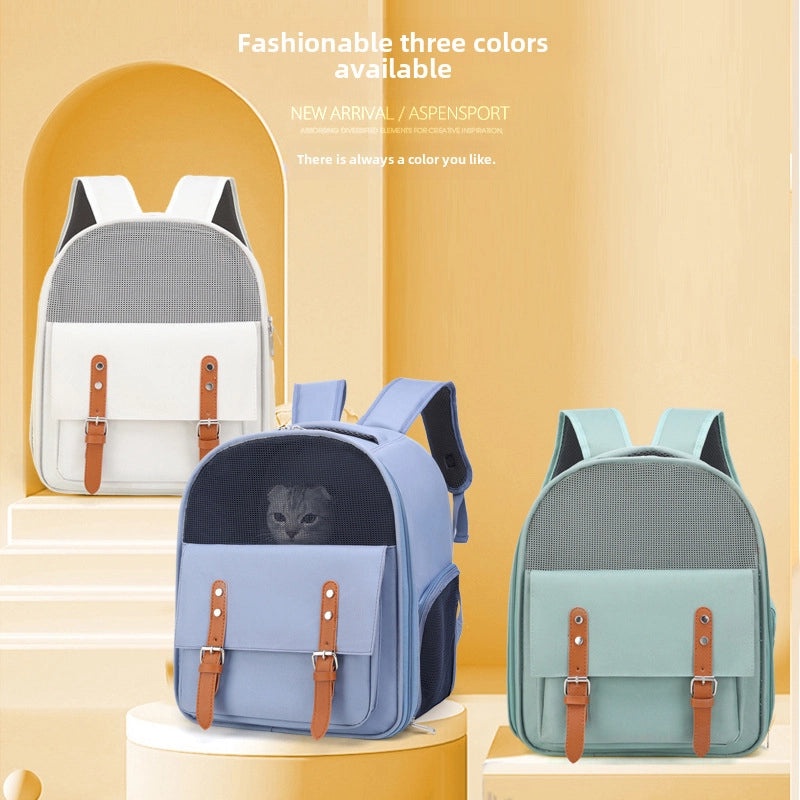 Portable Breathable Cat Carrier Bag Oxford Cloth Scratch Resistant Foldable Pet Backpack for Travel|Pet Carriers & Backpacks