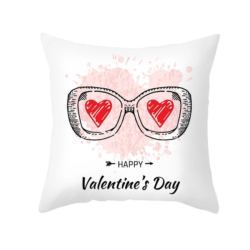 Valentine's Day Heart-Shaped Fiber Peach Skin Pillow Covers for Couch Sofa Decor|Home Decor