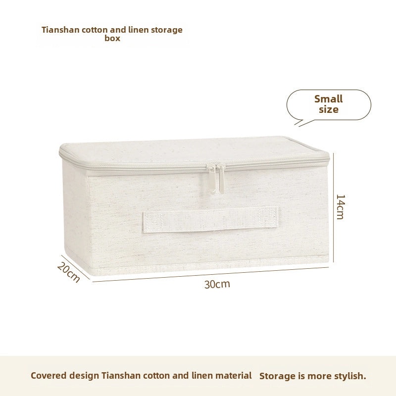 Tianshan Soft Cotton Linen Storage Box Foldable Wardrobe Organizer Clothes Finishing Box|Home Storage & Organization