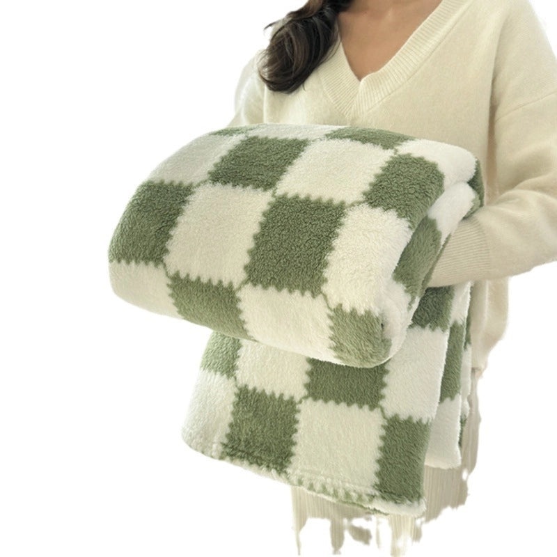 Elegant Casual Flannel Throw Blanket with Glam Lattice Pattern | Home Decor & Throw Blankets