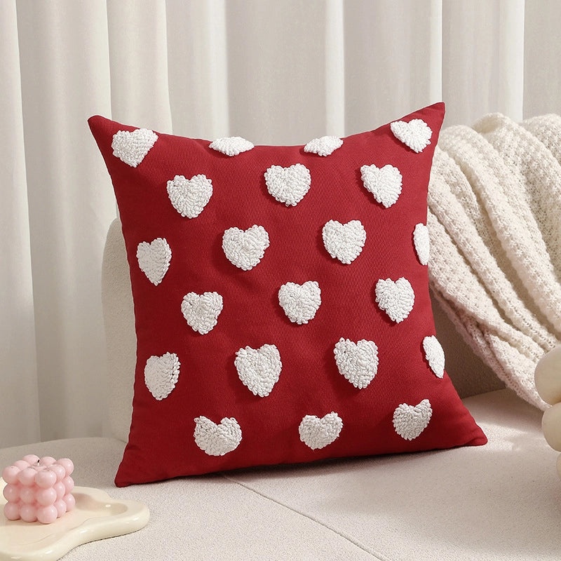 Elegant Heart Shape Minimalist Throw Pillow Case for Valentine's Day | Home Decor Pillows